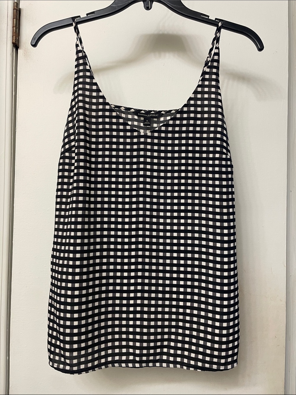 Banana Republic Black and White Gingham Camisole